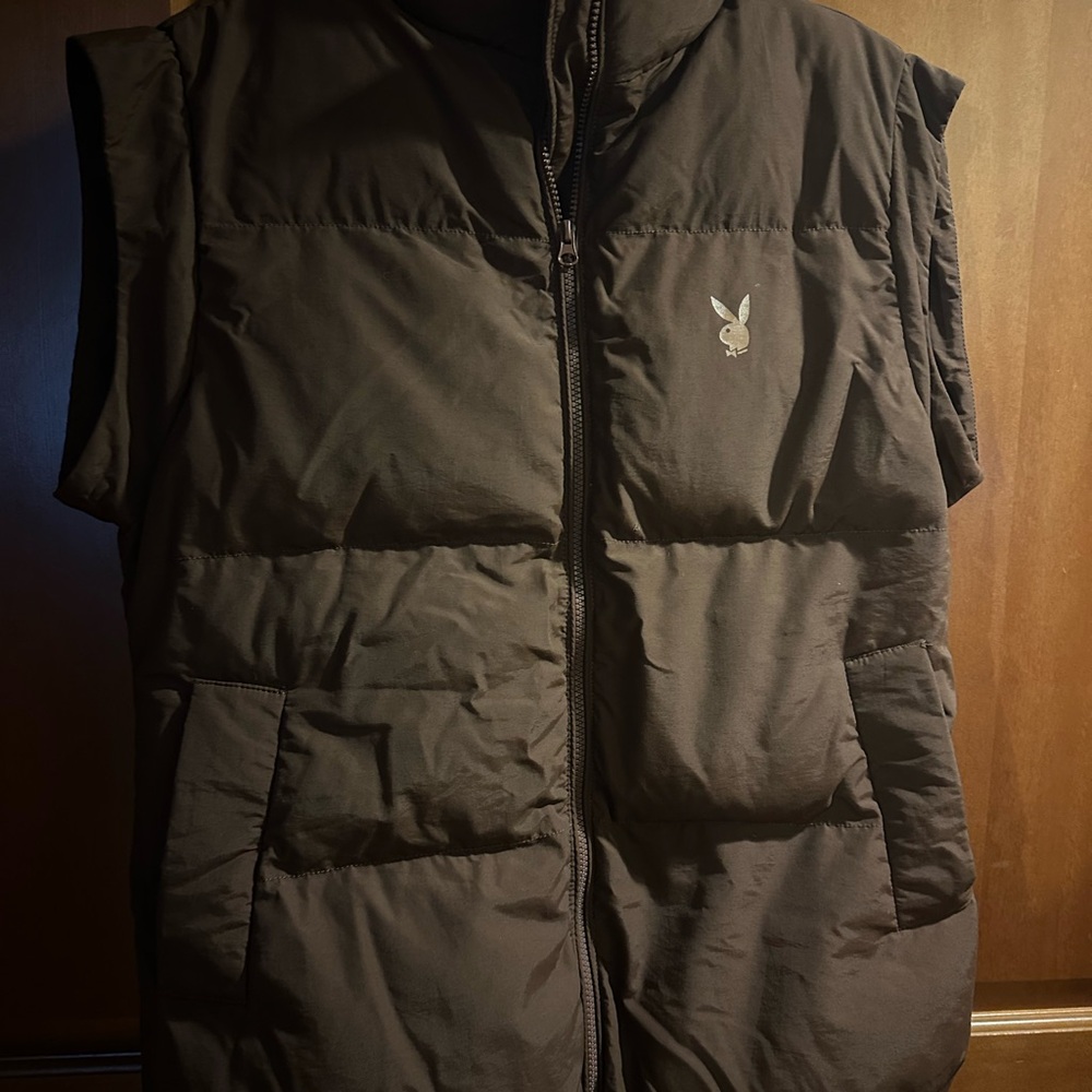 Playboy mocha Brown Puffer Vest